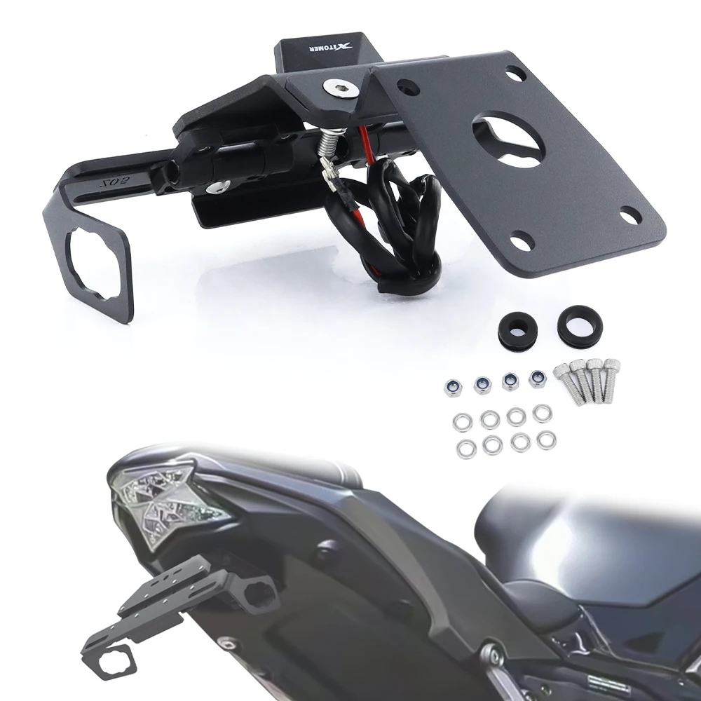 

Motorbike Adjustable Tail Tidy Fender Eliminator License Plate Holder Z650 Ninja 650 ABS Ninja 650 KRT ABS Z650 ABS For KAWASAKI