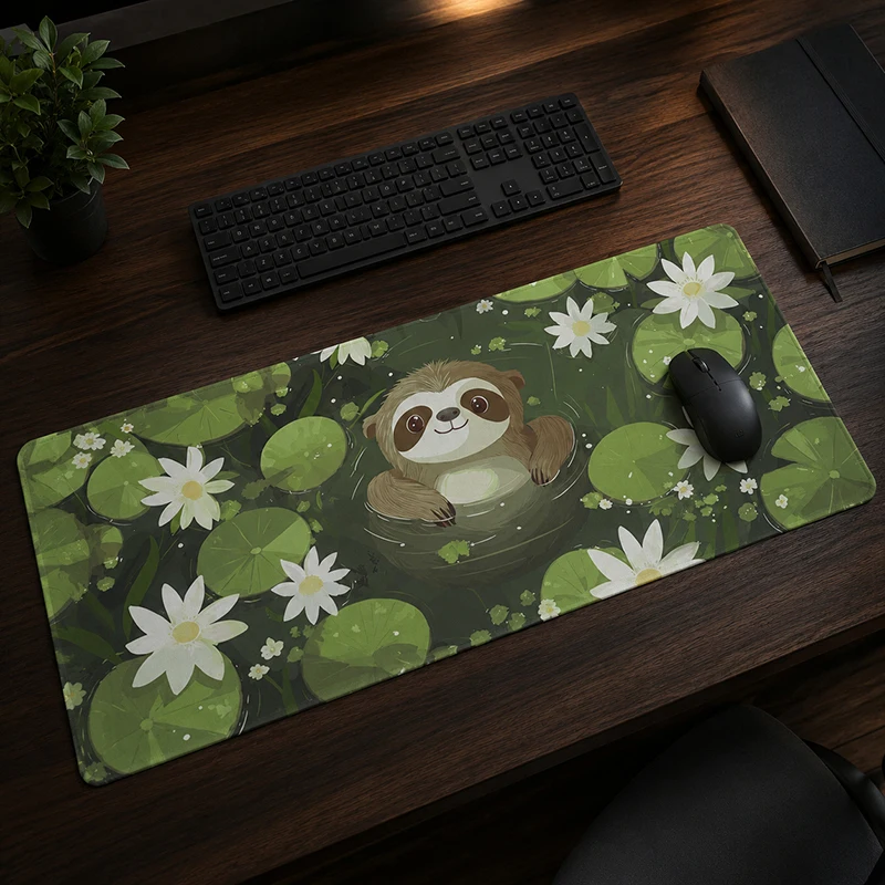 Mouse Pad Water Lily Sloth Gamer printon demand HD Mousepad XXL Mouse Mat keyboard pad Carpet Soft Mice Pad Mouse Mats