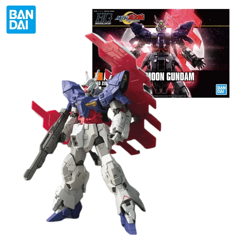 In Stock Original Bandai Anime Gundam HGUC 1/144 AMS-123X-X MOON Assembly Model Anime Action Figure Model Toys Collectible Gifts