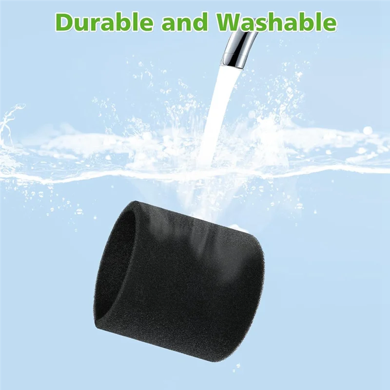 Filtro de funda de espuma Shopper's Appliances VF2001, paquete de 4 para un rendimiento óptimo con la mayoría de aspiradoras en seco y húmedo Shop Vac, Vacmaster y Genie