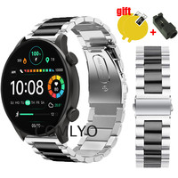 Metal Band For Haylou RT3 solar lite GST RS4 plus RT2 Smart Watch Strap Stainless Steel Bracelet Screen Protector Film