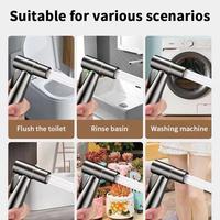 Handheld Bidet Sprayer 1-in-2-out Dual Control Valve For Toilet Extra Long Hose High Pressure Bathroom Spray Gun Kit For Bidet