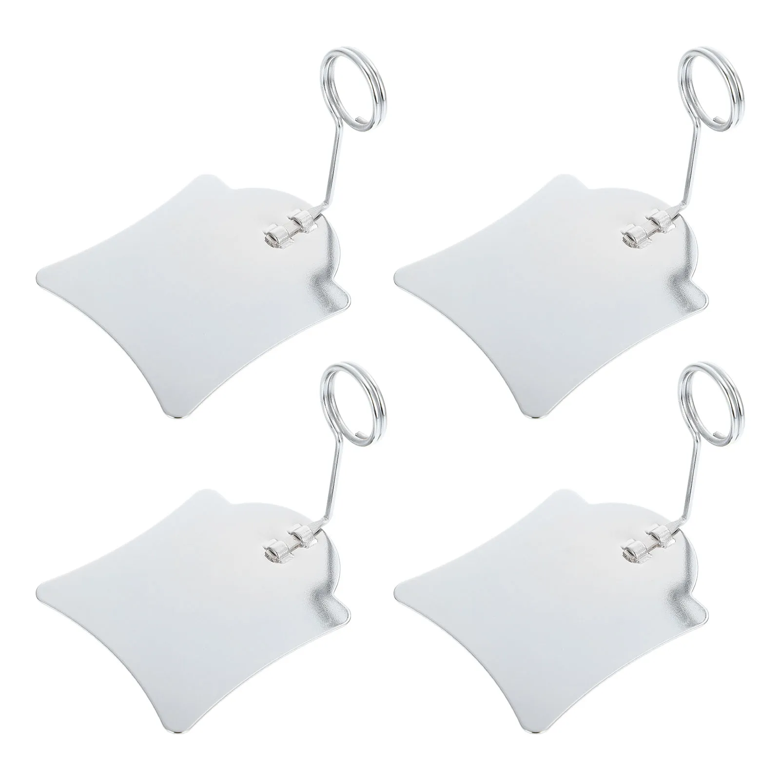 

5 Pcs Price Tag Clip Silver Food Label Holders Metal Merchandise Clips