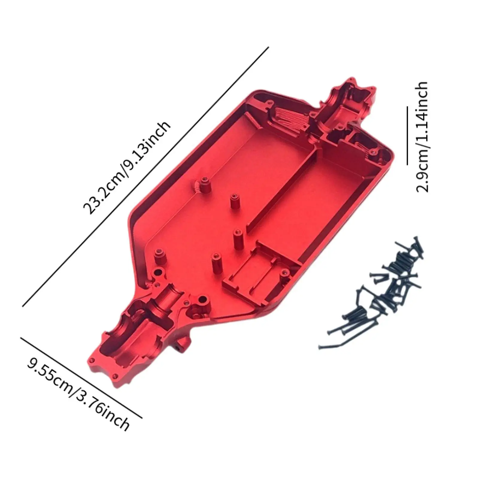 1/16 RC Auto Chassis CNC Metalen Chassis Body Frame Board DIY Toebehoren Onderdelen Vervanging voor 16101 16102 16106 16201 Auto Model