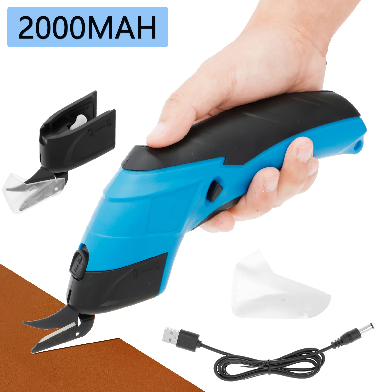 

Electric Scissors Wireless Cardboard Cutter Electric Fabric Scissors Rechargeable Powerful Shears Cutting Tool for Crafts Leathe