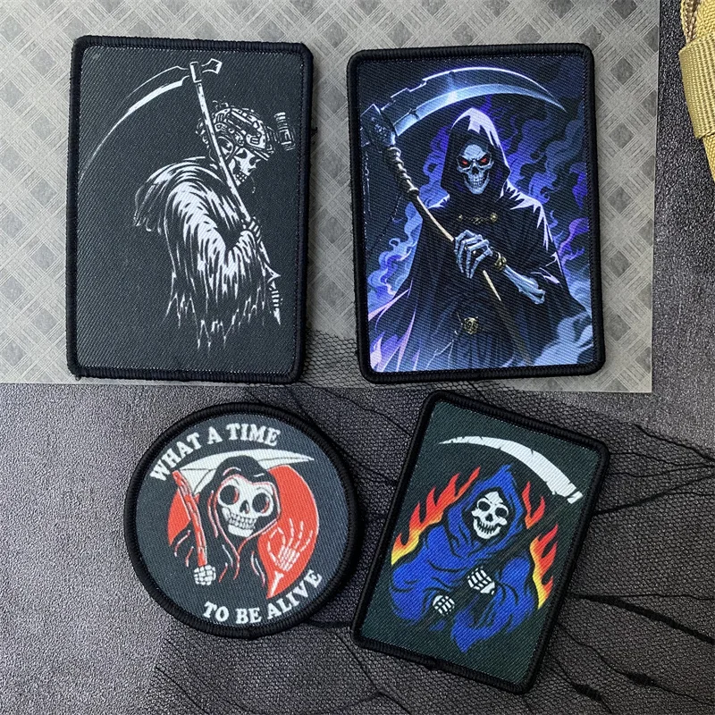 Hellbringer Reaper – Parche hoz de muerte táctico con velcro - imagen 3