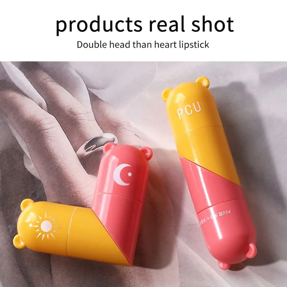 Nourish 2 in 1 Lip Balm Lasting Natural Heart Lip Balm Love-shaped Moisturizing Day and Night Lip Balm Day and Night