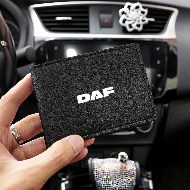 

New Driver License Holder PU Leather Card driver license Business ID Card Wallet for DAF 106xf 105 cf85 Truck lf van Accessories