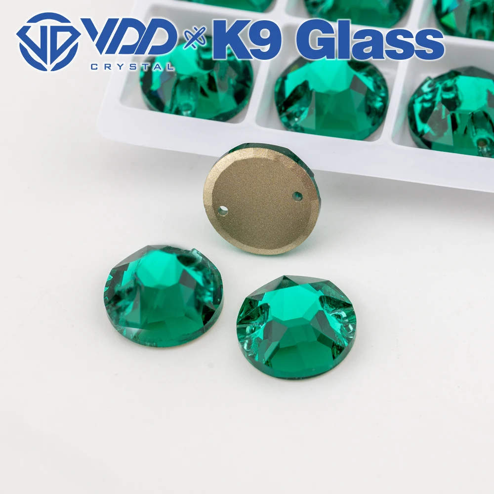 VDD S114 Grüner Zirkon 8 Große 8 Kleine Hochwertige K9 Glas Aufnähbare Strasssteine Kristall Nähsteine für Kleidungsdekorationen – Detail 1