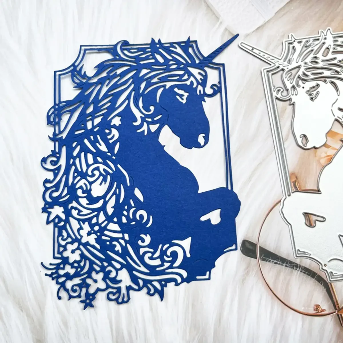 Schöne Einhorn Metall Stanzformen für DIY Scrapbook Stanzform Papier Karten geprägt dekorative Handwerk gestanzt neu