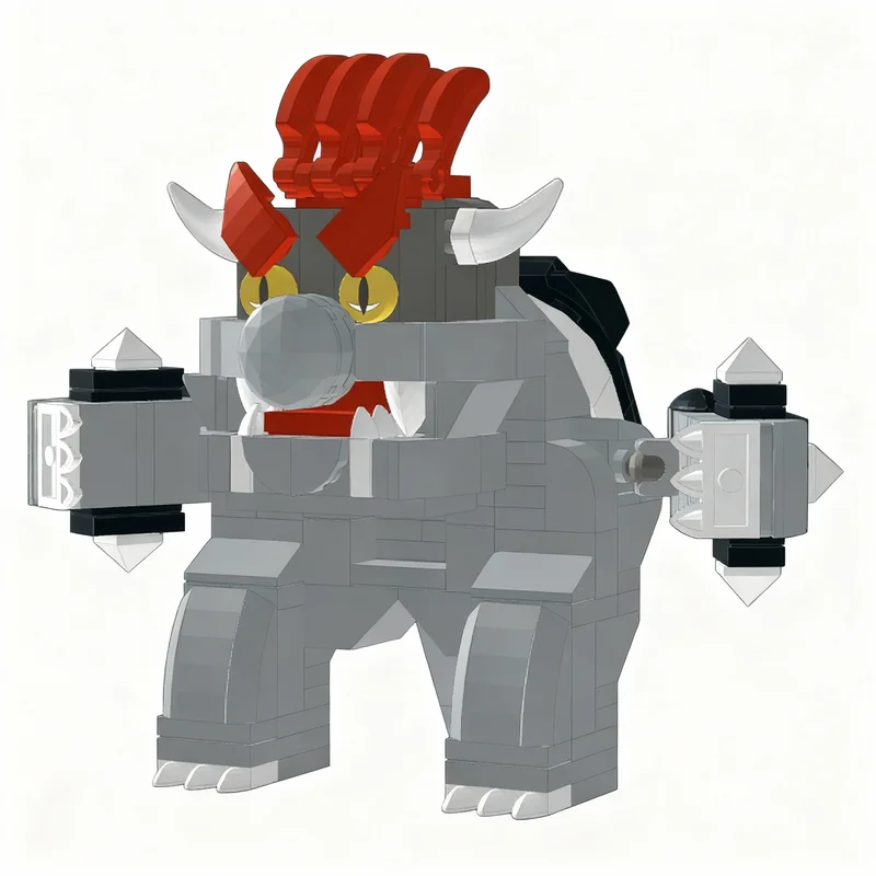 

NEW 260PCS MOC Game Series Bowser Heartless Model DIY Creative Assembly Building Blocks Display Birthday Gift Collectible Set