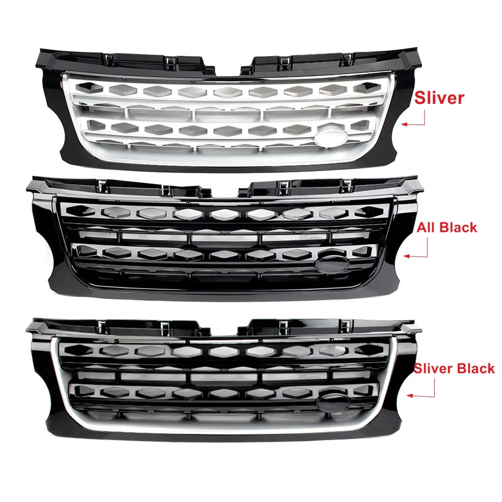 

Car Front Racing Grill Bumper Honey Comb Mesh Grille Glossy Black For Land Rover Discovery 4 LR4 2014 2015 2016 LR057534