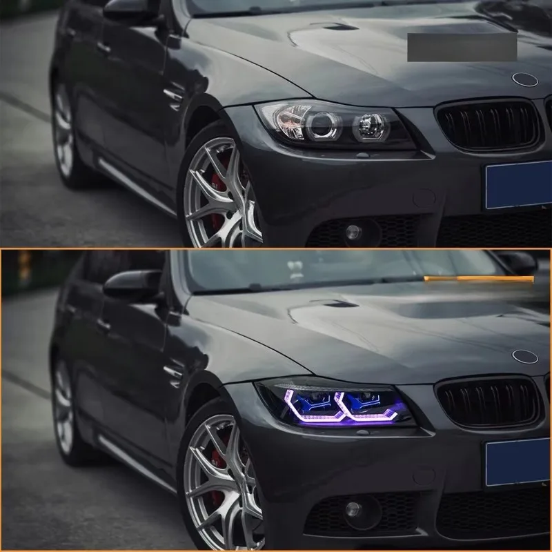 For 3 Series E90 2005-2012 Beams Headlights RGB Xenon Car Running Light Headlight Replacement