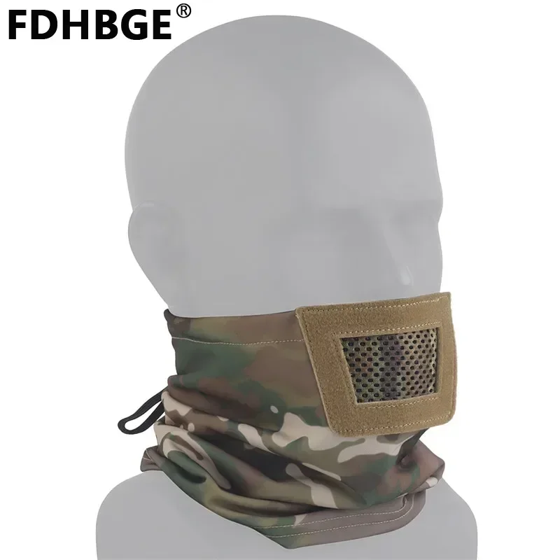 FDHBGE casco protector de caza, máscara de Paintball Airsoft de media cara táctica, accesorios de tiro, CS Wargame, equipo al aire libre