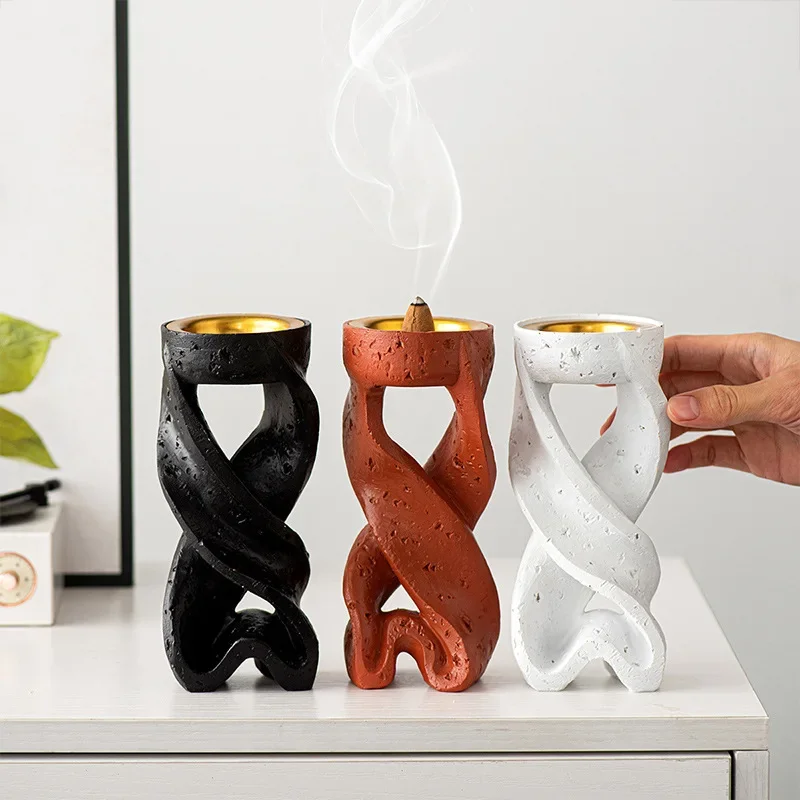 Twisty Incense Holder Mini Zen Meditation Holder for Wood Chips Sticks Aromatherapy Stand Incense Burner Home Decor Gift