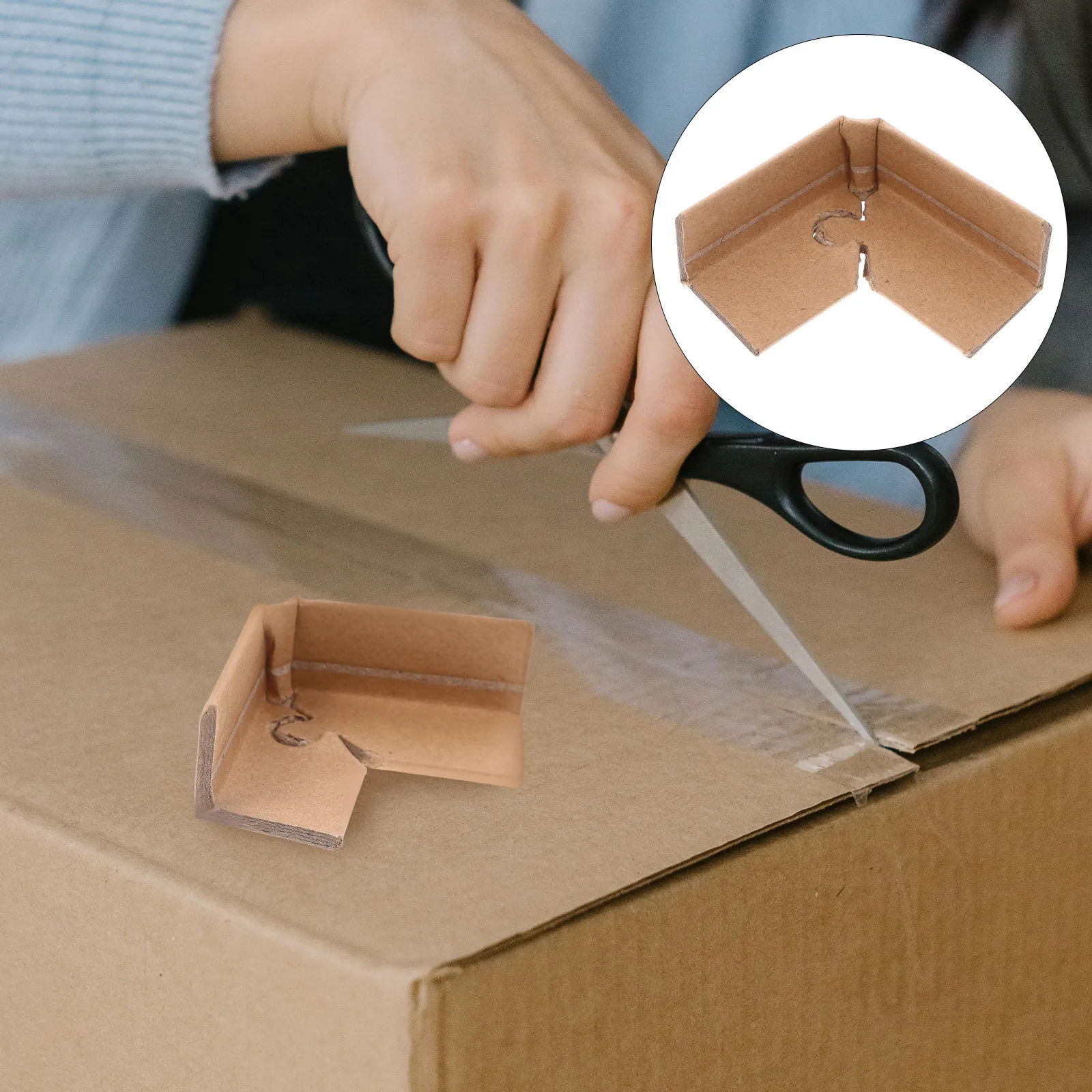 20Pcs Durable Locking Paper Corner Protectors Multiple Sizes Available for Cartons Cabinets Furniture Shipping