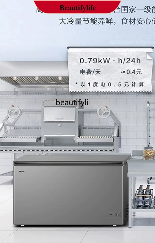 

E132 Freezer Large Capacity Commercial 369/429/519 Liters Barely Frosting Full Cabinet Freezer Grade I Energy Saving