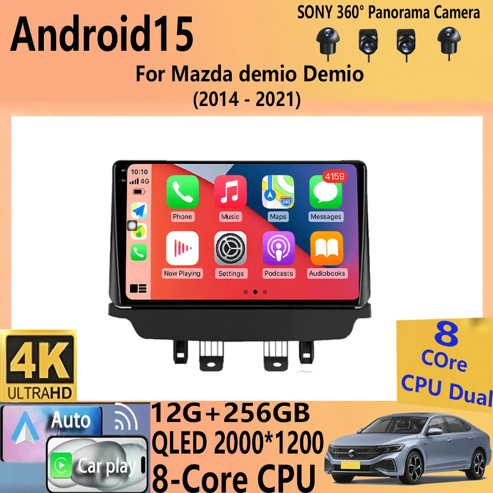 

For Mazda demio Demio 2014-2021 CarPlay IPS DSP Android 15 Car Radio GPS Multimedia Player Navigation 2000*1200P HU DVD