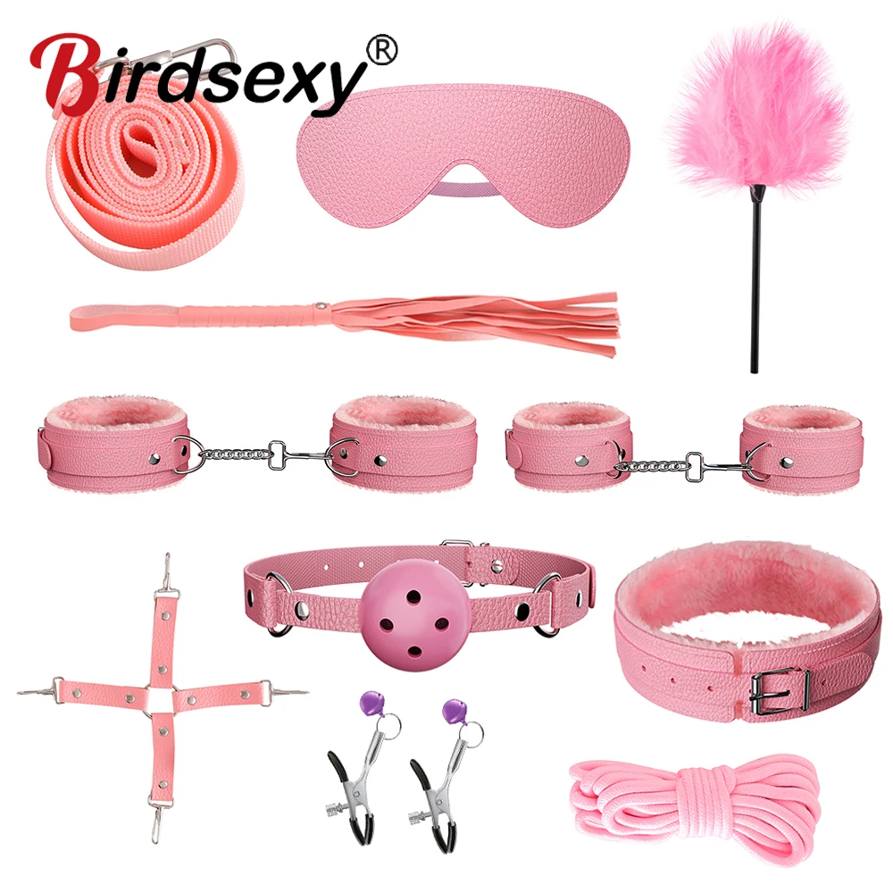 BDSM Adjustable Straps Bed Restraints Sex Bondage Kit For Couple Handcuffs Ankle Cuffs With Bondage Set SM Adult Games Sex Toys