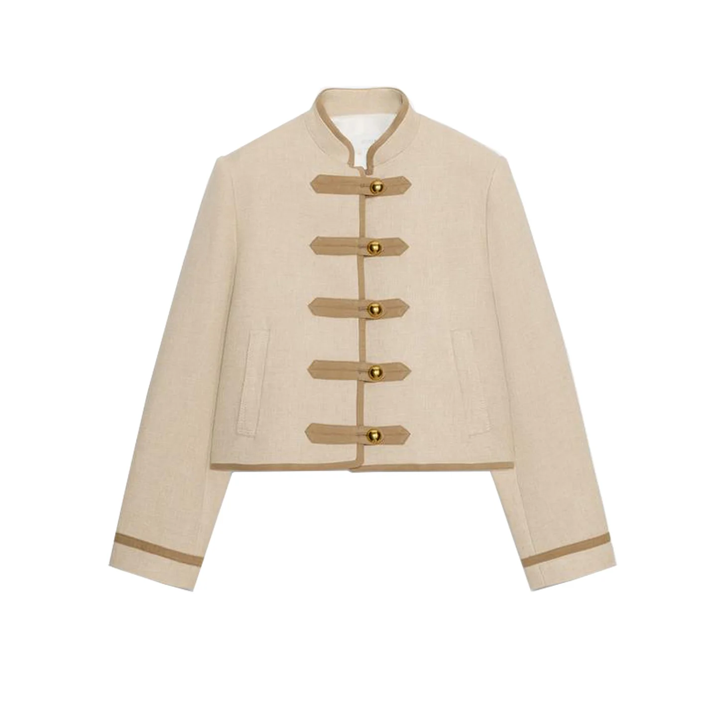 Francese Sle femmes ort Jaet automne hiver nouveau Simple col haut Long Sve rembourré corde bleue manteau respirant