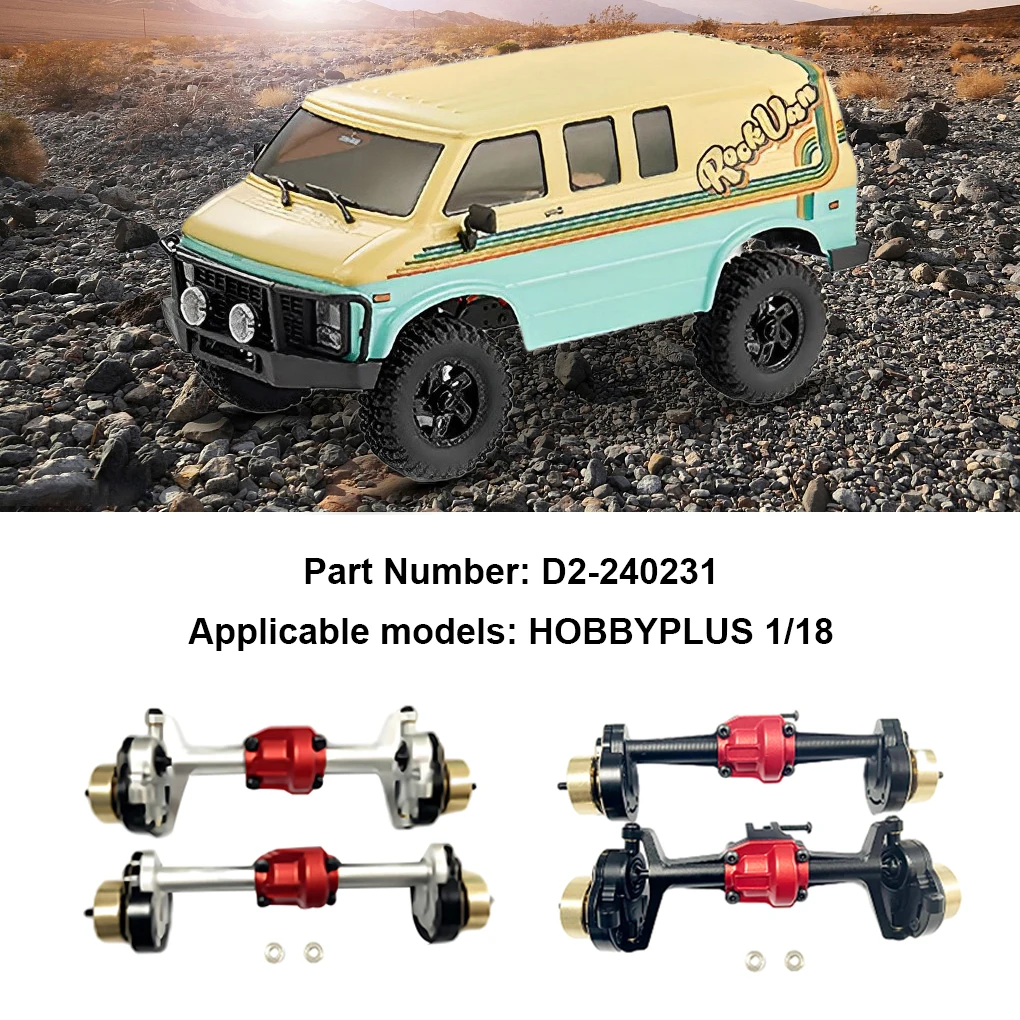 Przednia oś tylna do 1/18 HOBBYPLUS 1810178 1810179 1810250 1810251   Części do modernizacji samochodów ze stopu aluminium CR18P RC Rock Van