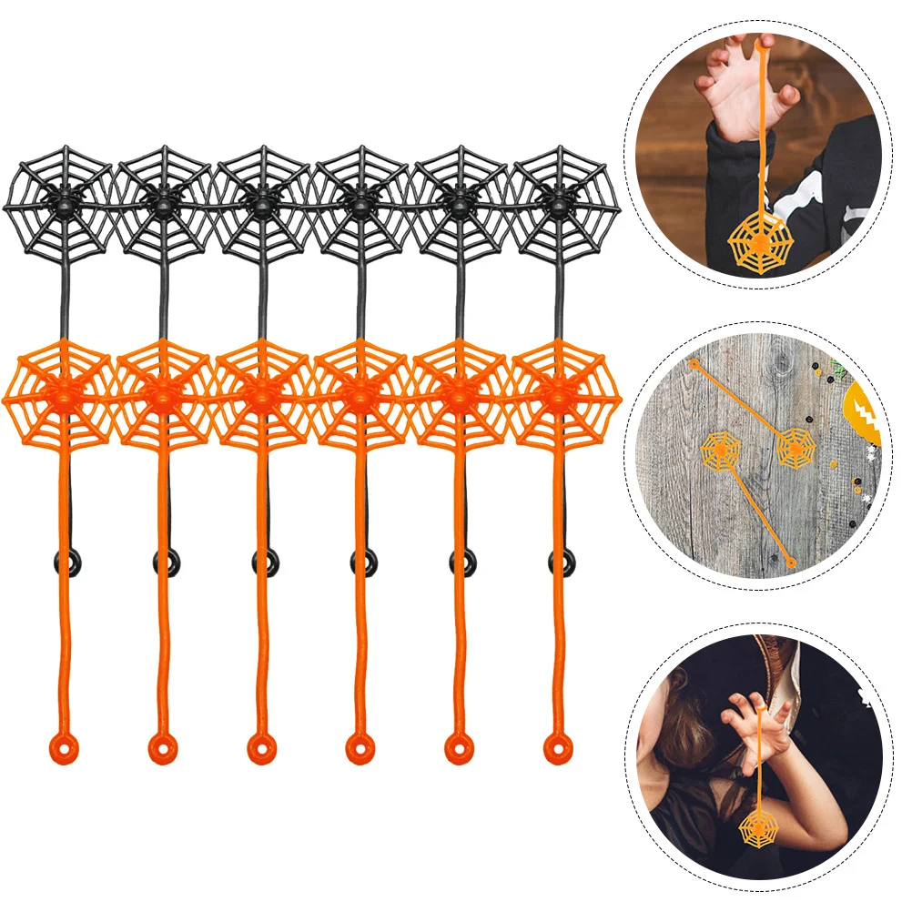 50 Pcs Viscous Spider Web Halloween Stretchy Webs Kids Toy Toys Interactive Party Props