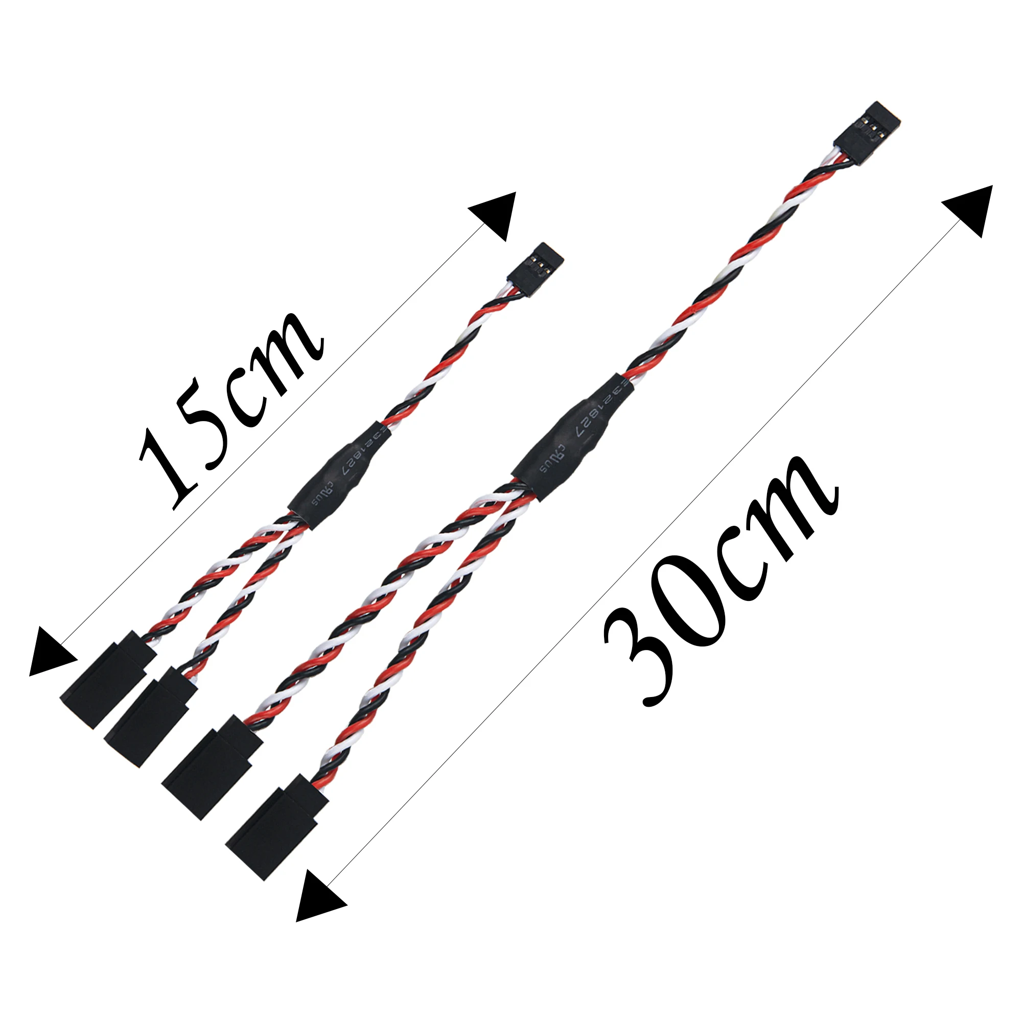 6 paczek JR Skręcone przedłużenie serwomechanizmu JR 1 męski na 2 żeńskie Kable Y Przedłużacz wiązki Y do łączenia odbiornika samochodów RC