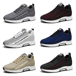 Men Lift Sneakers Elevator Booster Shoes Height Increase Insole 6CM Fashion Man