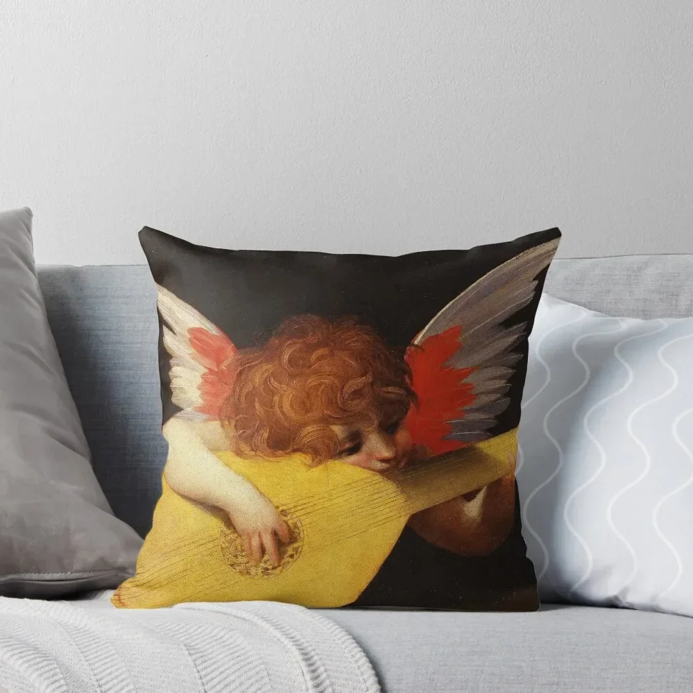 Rosso Fiorentino - Musical Angel Throw Pillow home decor items Cushions pillow