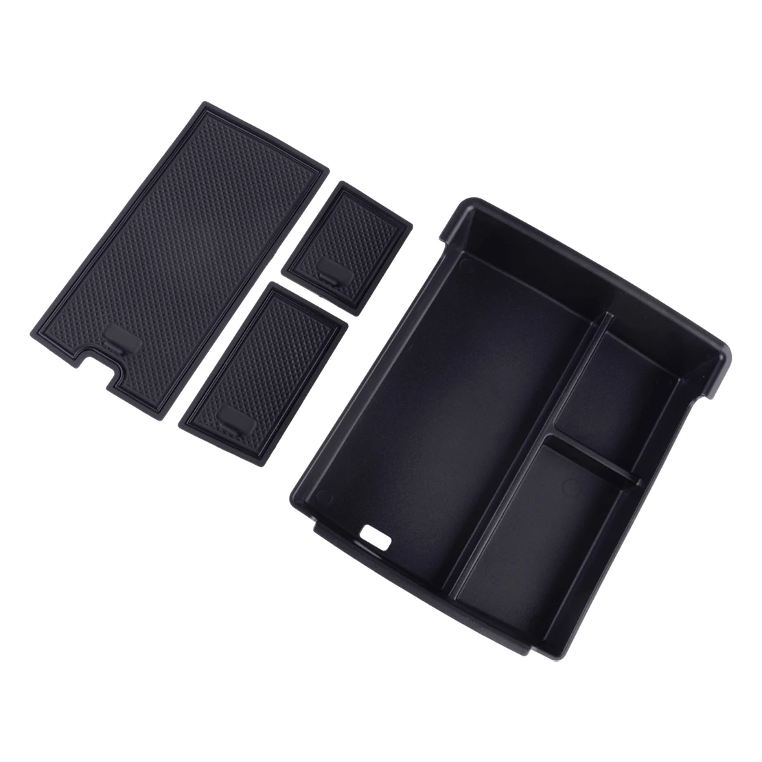 Caja de almacenamiento para reposabrazos Interior de coche, organizador de plástico para Ford Maverick 2022, 2023, 2024, color negro