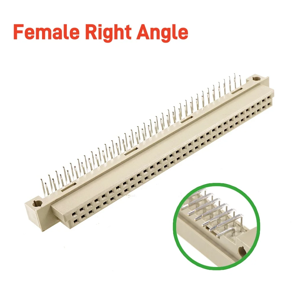5 pcs DIN 41612 Header Connector Dual Row 64 Positions Male Female Straight Plug Right Angle Through Hole PCB Solder 2x32 Pin