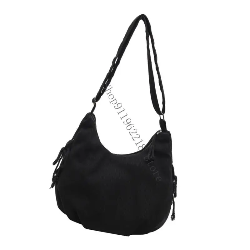 

Corduroy Crossbody Bag For Women Large Slouchy Shoulder Bag With Adjustable Strap Zippers And Spacious Compartments 066F