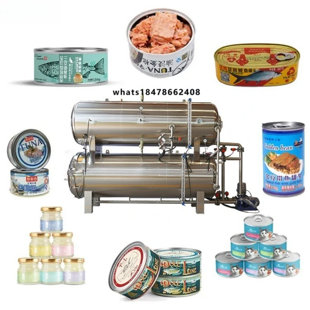 Automatic Horizontal Autoclave Steam Sterilizer for Restaurant Use Food Meat Canned Food Sterilization Equipment New Condition
