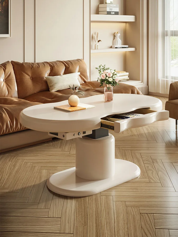 

Guomin automatic lifting coffee table baking paint household living room modern small apartment