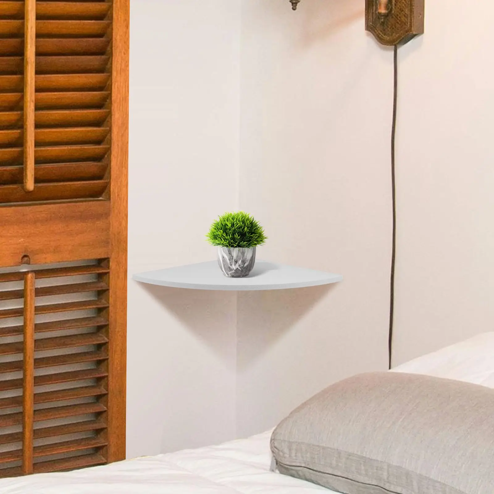 

Sector Storage Shelving Corner Bookshelf Wall Mounted Shelves for Bedroom Holder