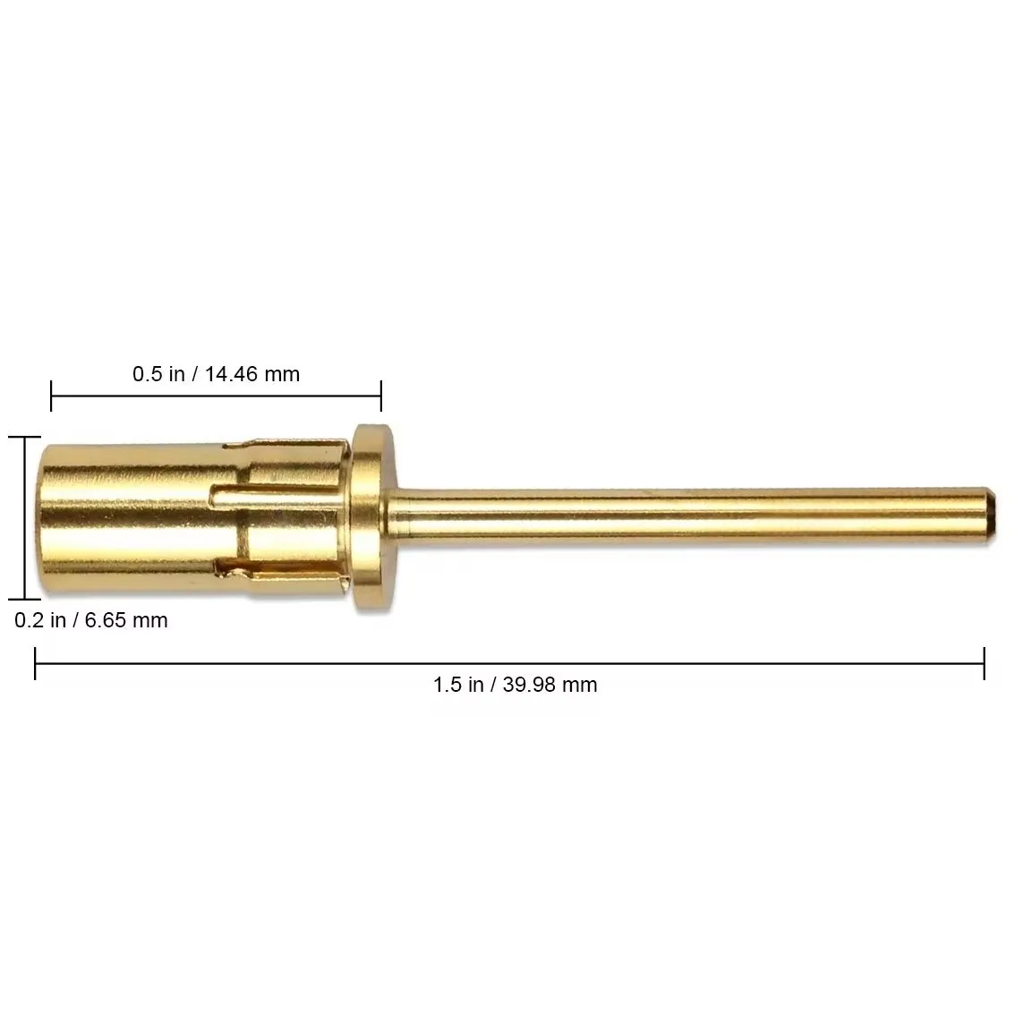 1Pcs 3/6.6mm Mandrel Bit for Mini/Large Nail Sanding Bands Stainless Steel Bits Electric Manicure Accessories Nail File Tools