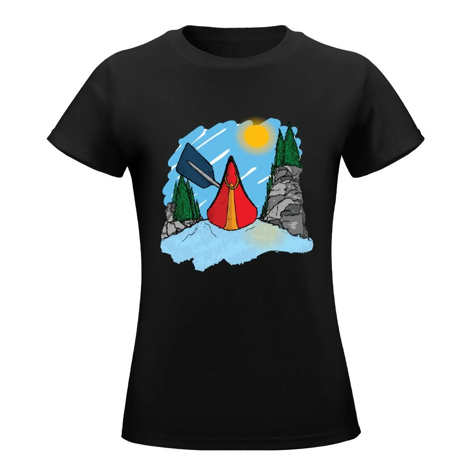 Canoeing Down the River - Daytime Version T-Shirt Aesthetic clothing hippie clothes graphics cotton t shirts Women