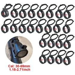 30-69mm Diameter Quick Flip Up Transparent Hunting Scope Lens Cover, Protective Eyepiece Shield for Scope Night Vision Telescope