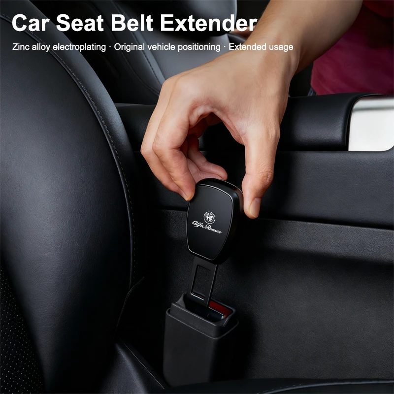 Car Accessories Seat Safe Belt Lock Buckle Plug Extender For Alfa Romeo Giulia Stelvio Junior Tonale 33 Stradale 4C Giulietta