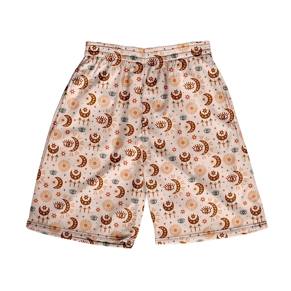 

Sun and Moon Beach Shorts Men's and women's clothing 3D digital printing casual shorts Fashion trend couple Pants