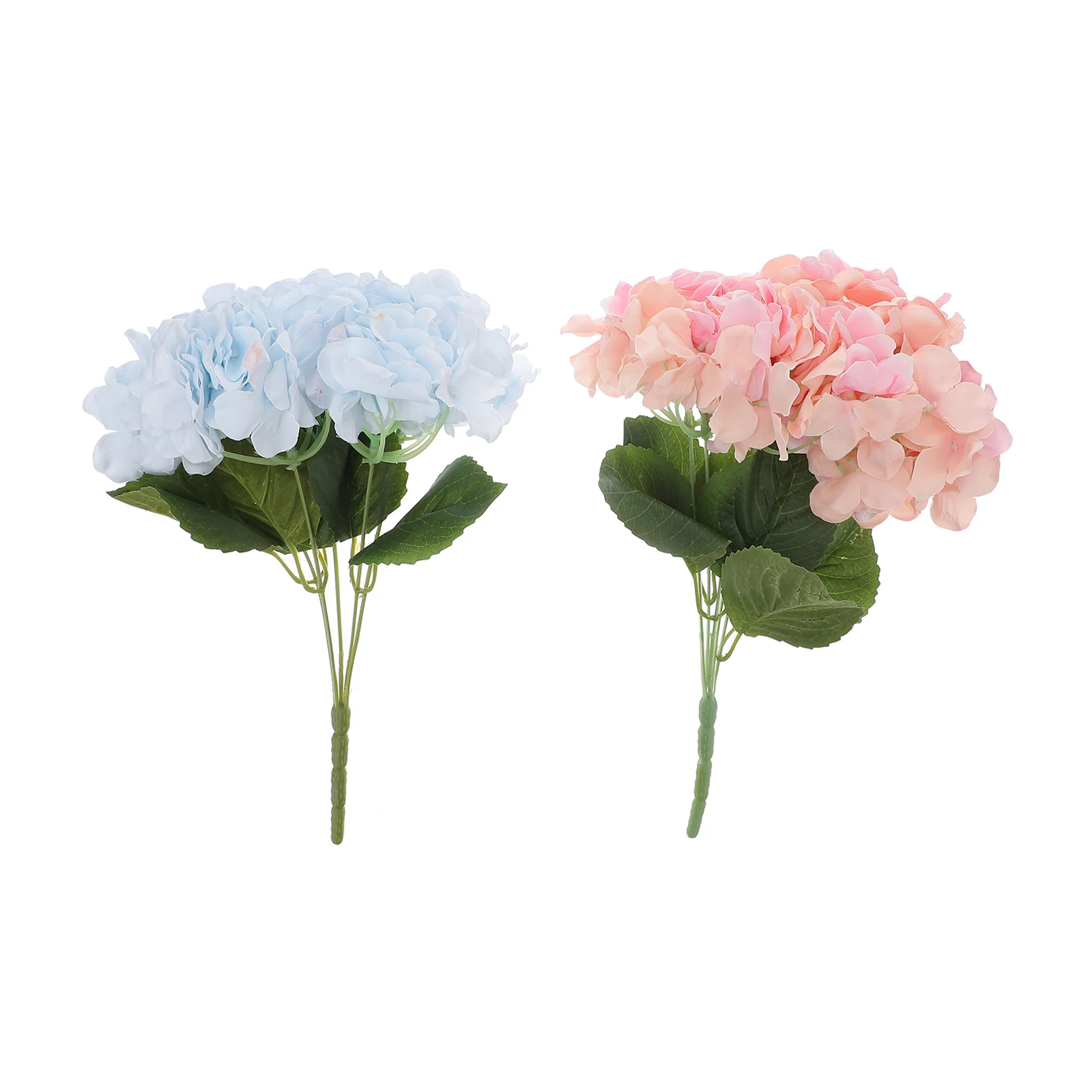 

2Pcs Silk Hydrangea Flowers Artificial Decorations for Home Office Party Wedding Vase Arrangement Long Lasting