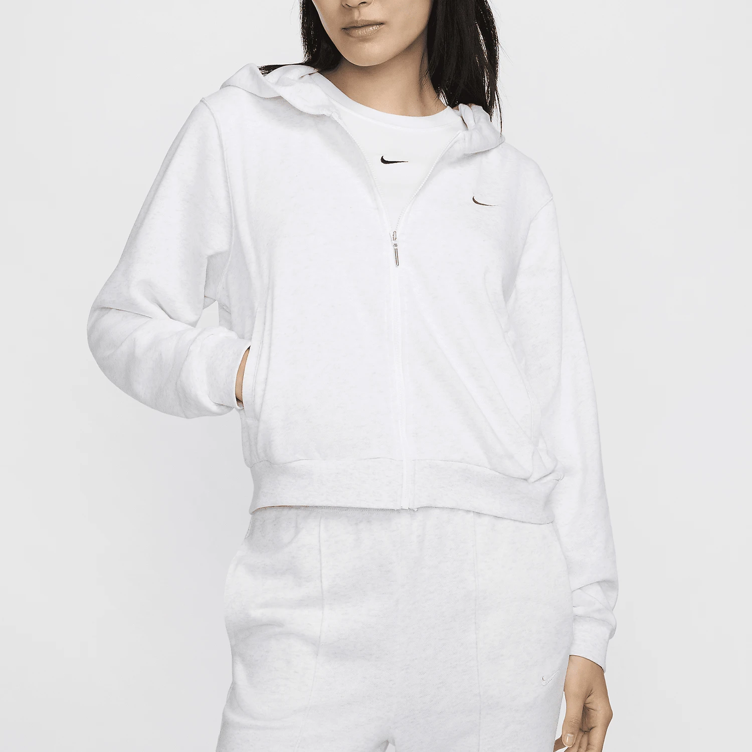 

Оригинальная женская свободная французская толстовка с капюшоном на молнии Nike 2024, FN2420-051