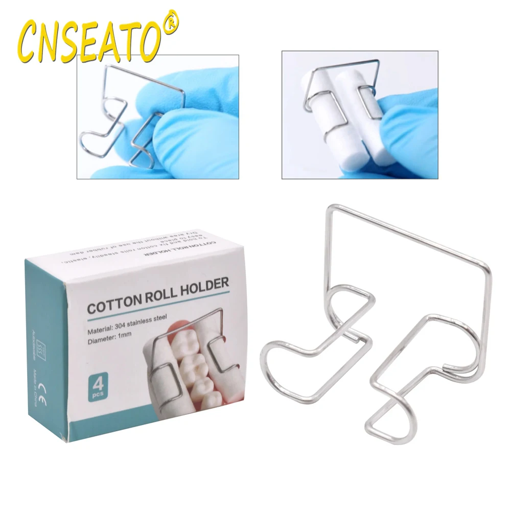 2/4Pc Dental Cotton Roll Clip Orthodontic Clip Holder Autoclavable Stainless Steel Dentistry Lab Supplies Tools Dentist Clinic