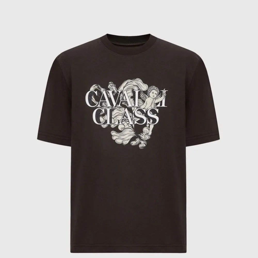 

Новейшая летняя мужская хлопковая футболка Angel Series с круглым вырезом и короткими рукавами, 2022, свободная футболка с короткими рукавами и принтом