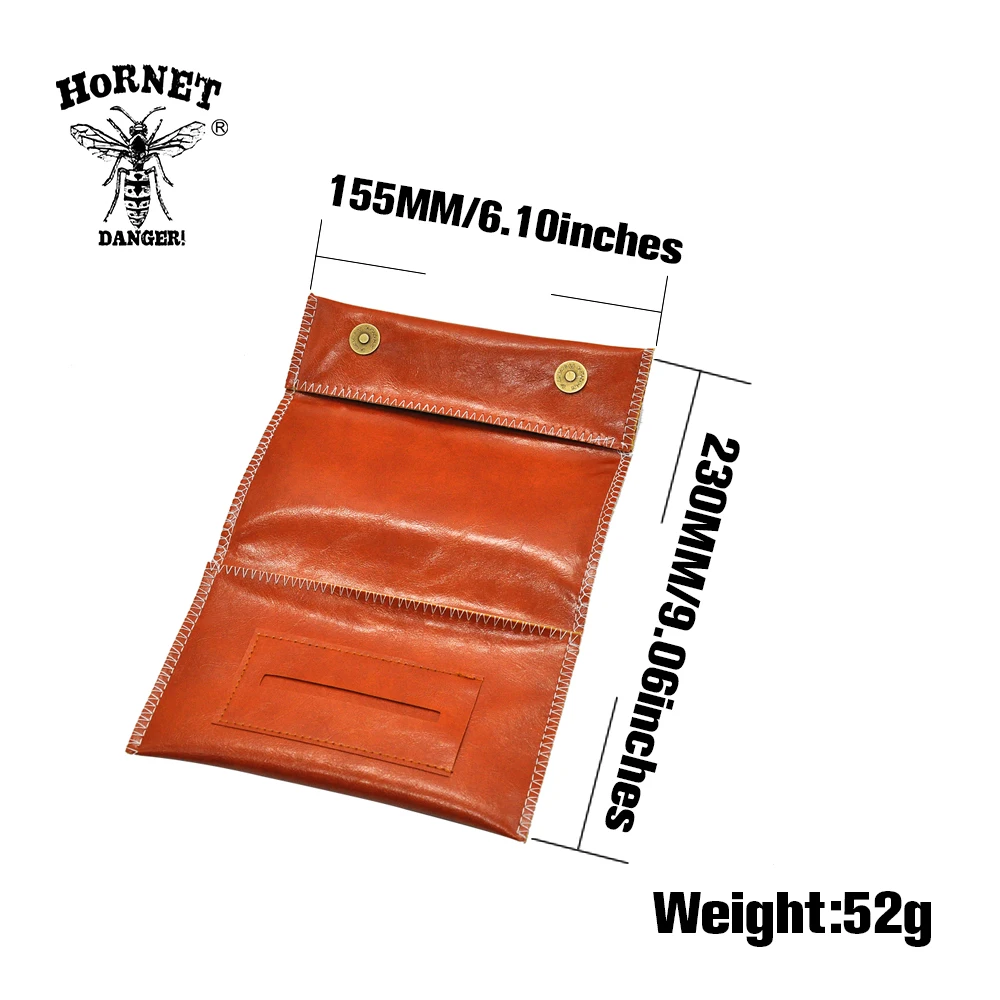 HORNET Leather Tabak Pouch Portable Cigarrillo Rolling Rohr Tabak Bag Case Wallet Tip Paper Holder Accesorios para fumar