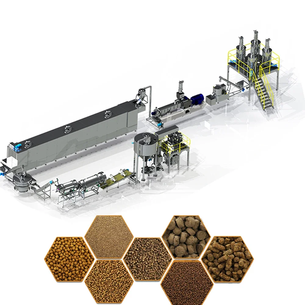 Industrial pet food making machine manufacturers dry pet dog food production line