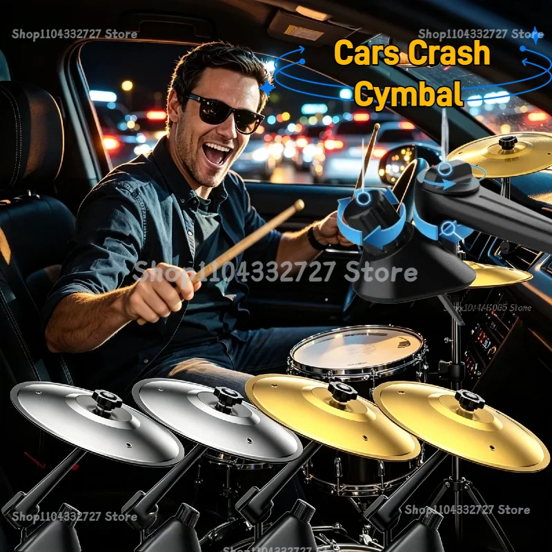 1/2PCS Hand-shooting Car Crash Cymbal Universal Auto Air Ventilation Port Clip-On Mini Drum Cymbals for All Types of Vehicles