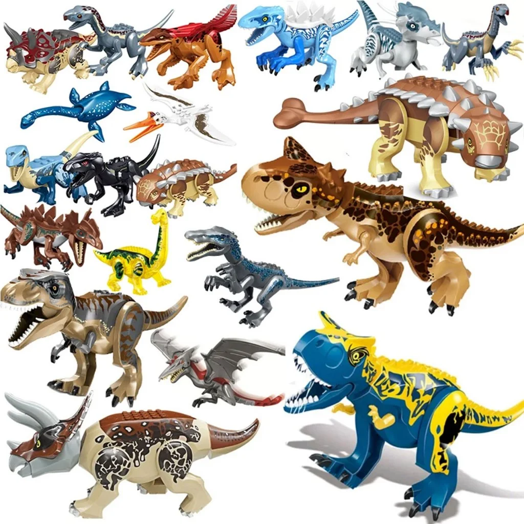 Jurassic World Brutal Raptor Building Blocks Dinosaur Model Tyrannosaurus Indominus T-Rex Assemble Educational Toy For Kids Gift - view 6