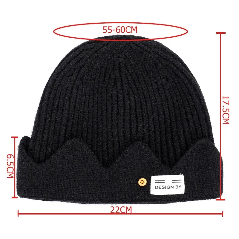 New Hot Jughead Jones Cosplay Winter Warm Beanie Hat Topic Exclusive Crown Knitted Cap hat Embroidered dome hat