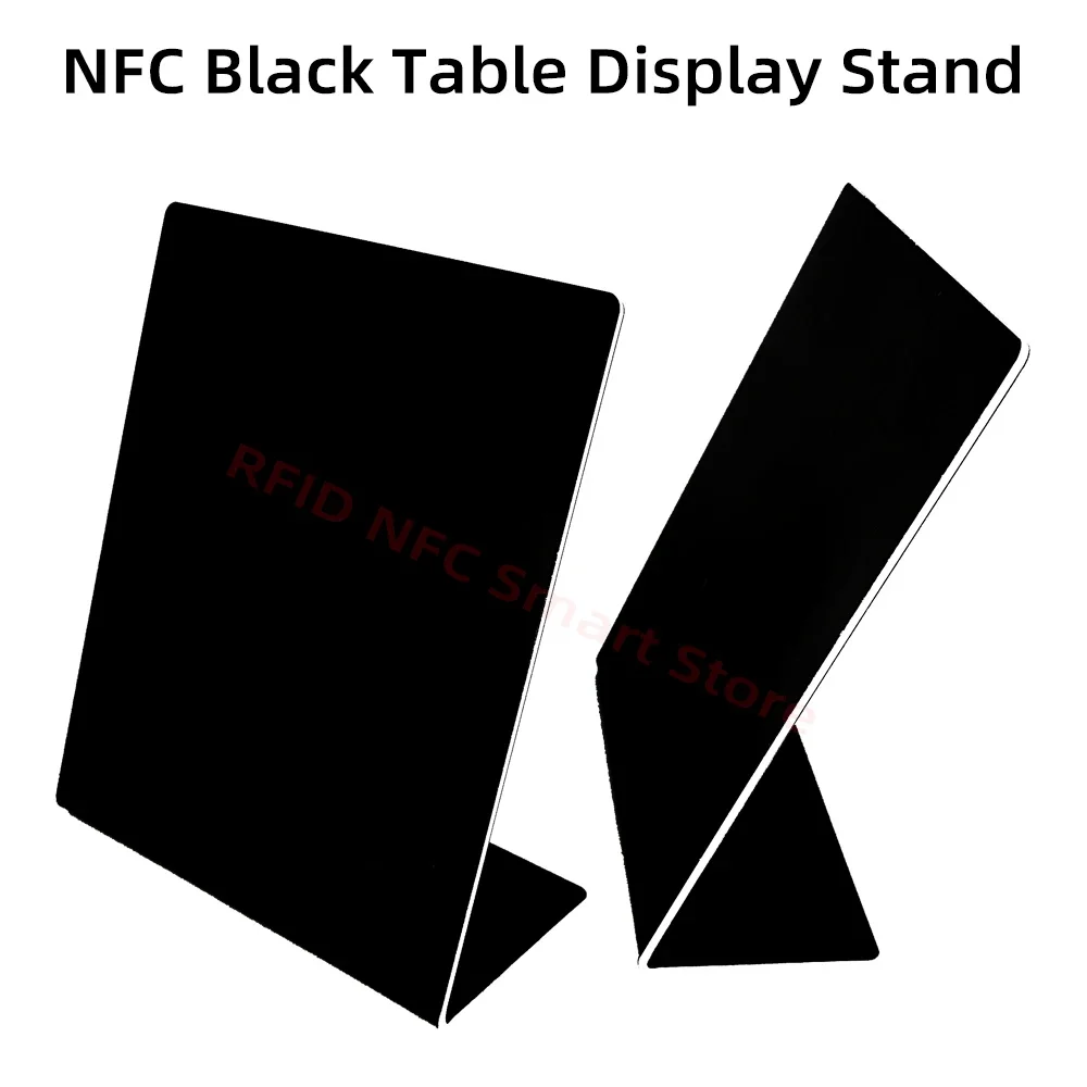 NFC Brand Bracket Stand White/Black 13.56MHz Programmable NT/AG 213 144Bytes Social Media RFID NFC Google Review Stand Display